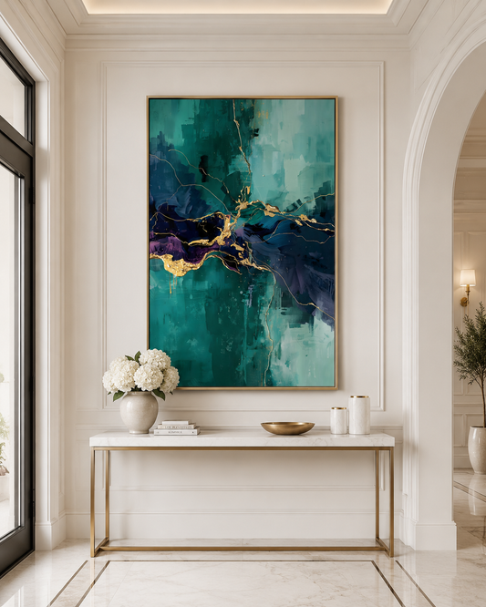 Emerald Reverie – 4 Piece Digital Art Collection