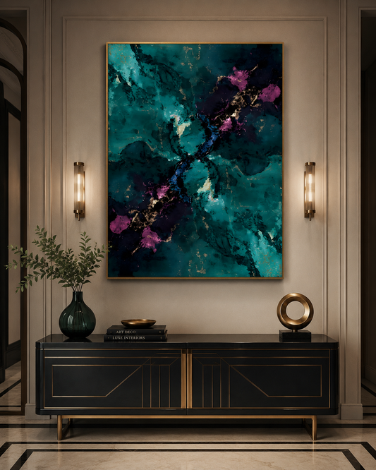 Emerald Reverie – 4 Piece Digital Art Collection