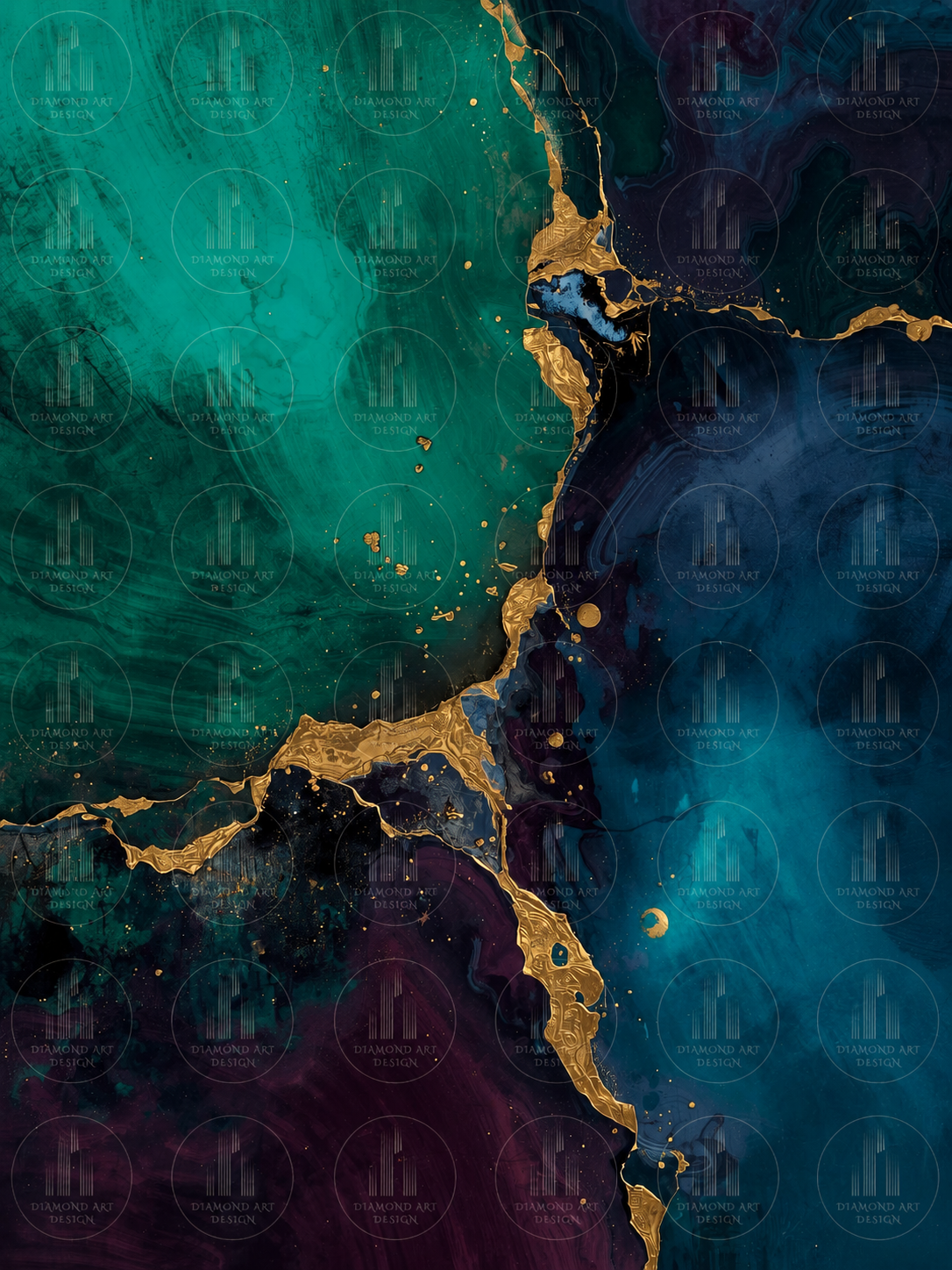 Emerald Reverie – 4 Piece Digital Art Collection